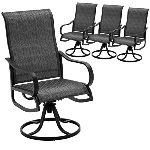 Amopatio High Back Outdoor Dining Chairs Set of 4