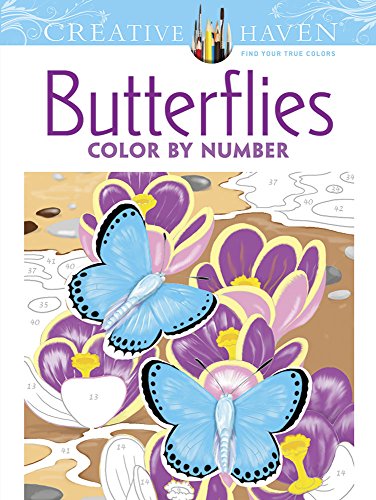 Butterflies Color by Number Coloring Book (Adult Coloring Books: Insects)