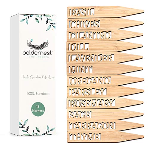 Boldernest Bamboo Herb Garden Markers