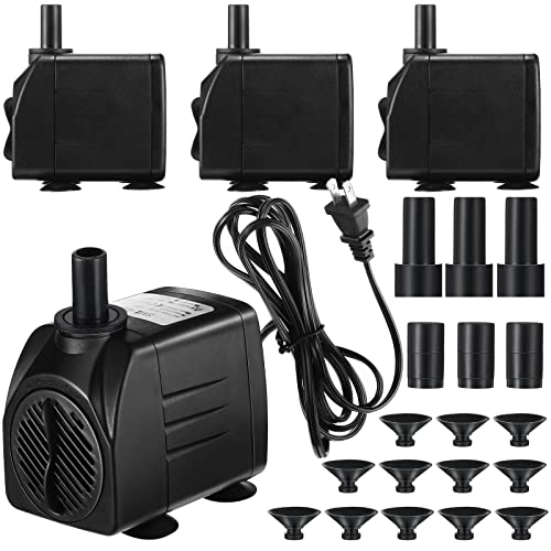 Reliable and Versatile 4-Piece Fountain Pump for Gardens and Aquariums