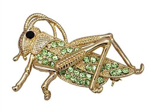 Alilang Womens Grasshopper Cricket Insect Brooch Pin