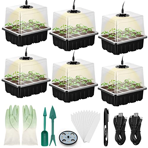 Lunies Seed Starter Trays with Grow Light