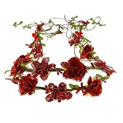 Floral Fall Adjustable Flower Crown Headband - Elegant and Beautiful
