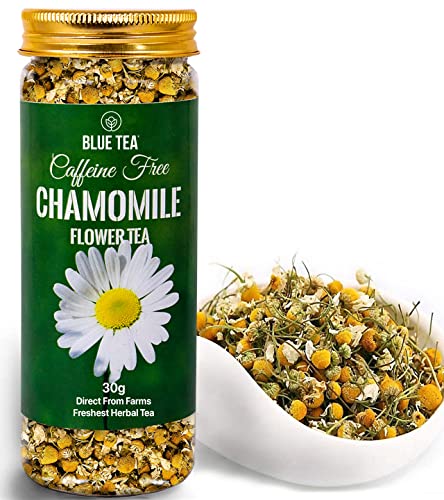 BLUE TEA - Chamomile Flower Herbal Tea - 1.05 Oz (30 Cups)