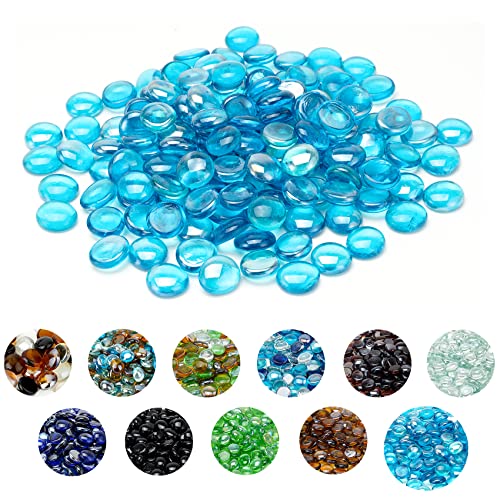 Skyflame Caribbean Blue Fire Glass Beads