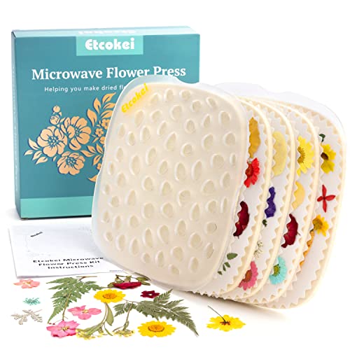 Etcokei Quickly Microwave Flower Press Kit