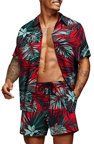COOFANDY Men's Hawaiian Shirt