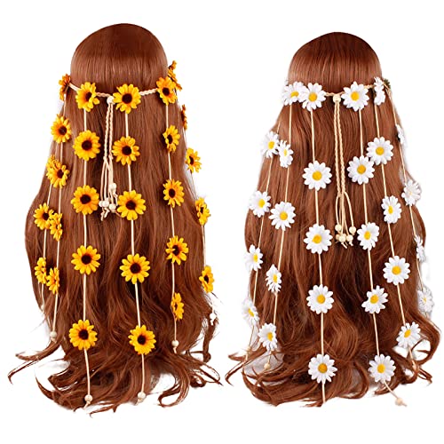 Bohemian Flower Headband Sunflower Crown