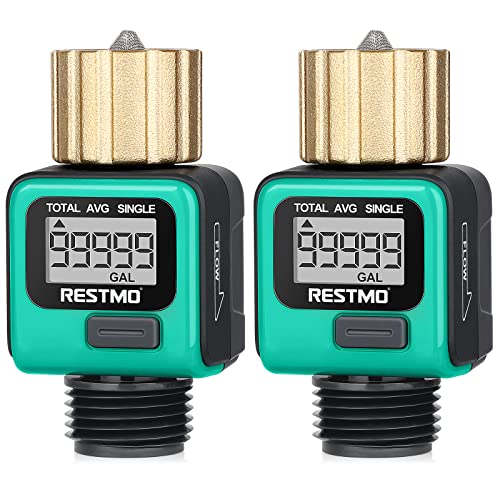 [2 Pack] RESTMO Water Flow Meter
