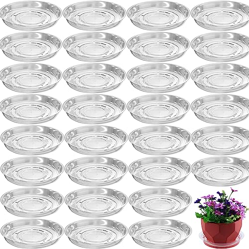 30 Pack Clear Plastic Plant Saucers - Practical and Affordable