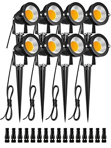 ZUCKEO LED Landscape Lighting, 5W 12V Garden Pathway Lights (8 Pack)