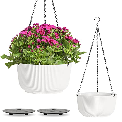 T4U 10 Inch Hanging Planters for Indoor Outdoor Plants