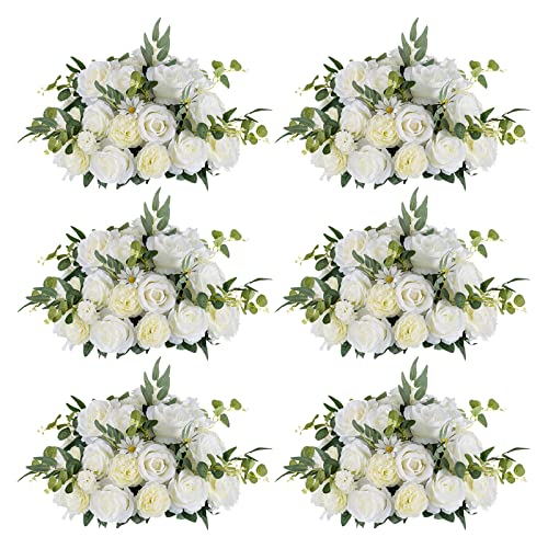 Large White Artificial Flower Centerpieces for Table Decorations