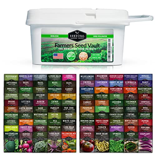 Survival Garden Seed Vault - Variety for Planting & Growing Victory Gardens