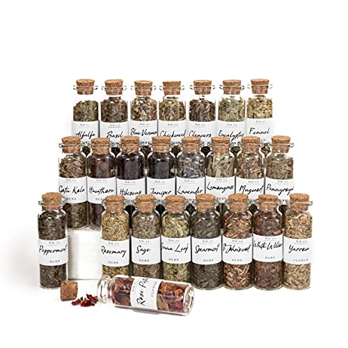 LULLI Spell Herbs for Witchcraft - 24 Bottles