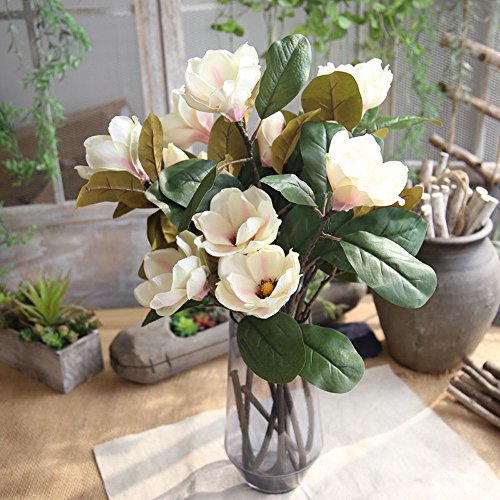 Artificial Magnolia Flowers for Wedding Home Garden