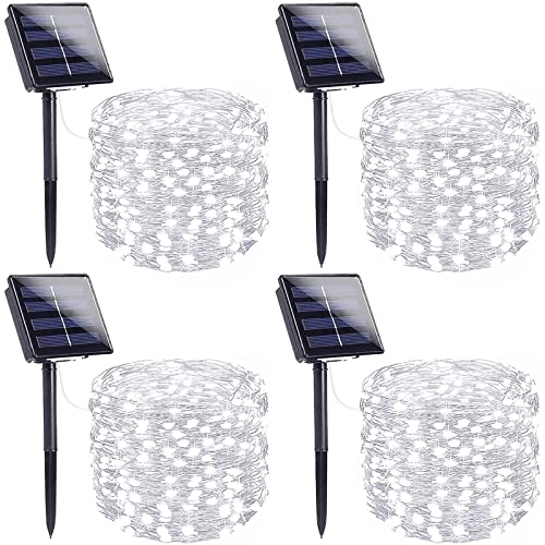 4-Pack Extra-Long Solar String Lights Outdoor