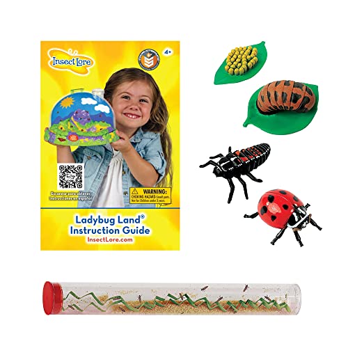 Live Ladybug Larvae - Ladybug Growing Kit REFILL with Life Cycle Toy Figurines