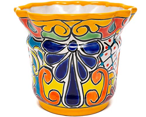 Enchanted Talavera Mexican Pottery Flower Pot