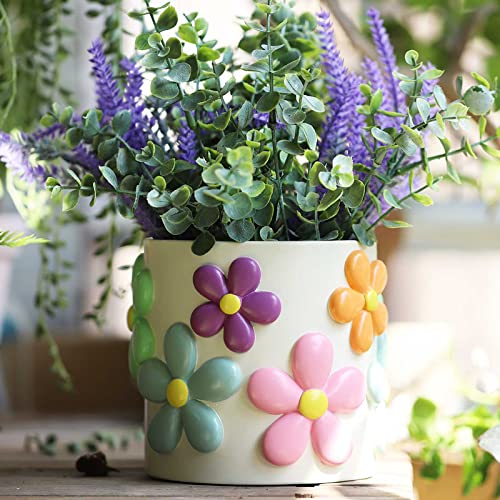 GUGUGO Colorful Flowers Planters