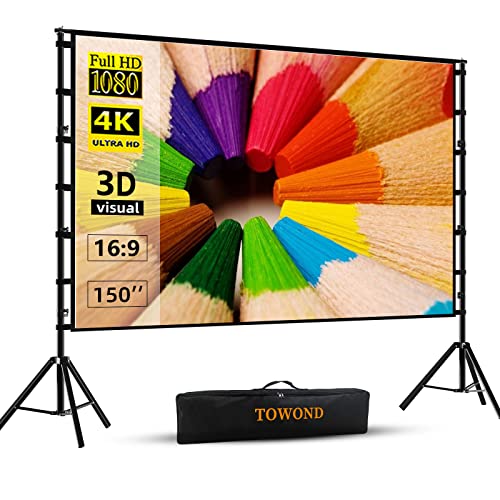 Towond 150 inch Projector Screen and Stand
