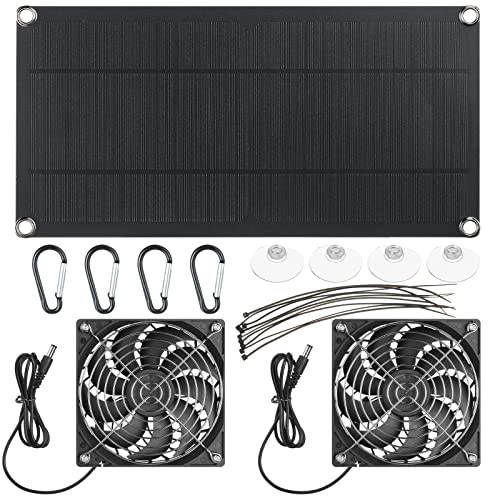 Solar Panel Dual Fans Kit