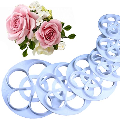 Rose Flower Cutters Set for Cake Decorating
