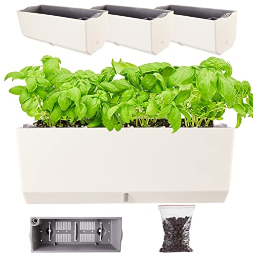 3 Pack Self Watering Planters - Indoor Potting Solution