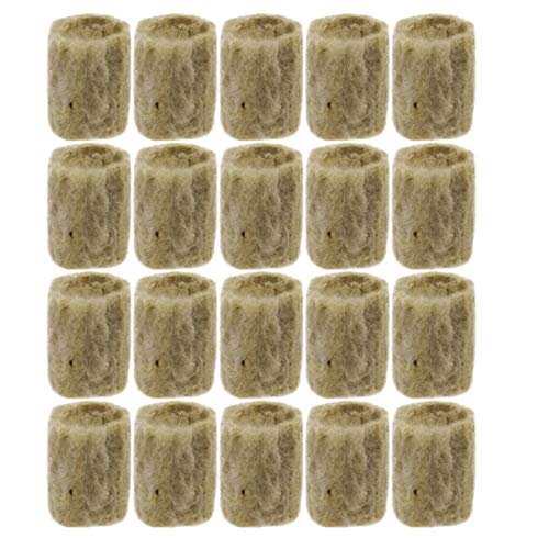 YARDWE 20pcs Rockwool Grow Plug for Hydroponic Media