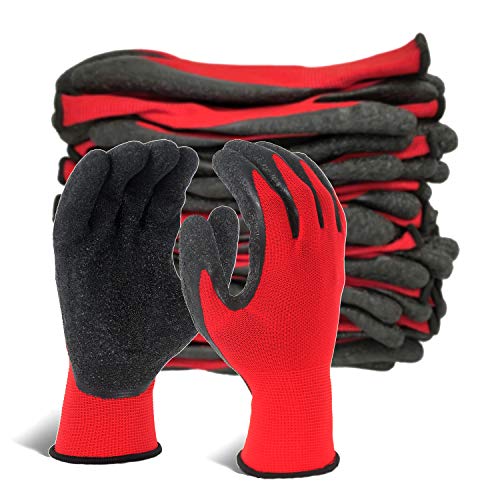 Evridwear Crinkle Latex Rubber Hand Coated Safety Gloves