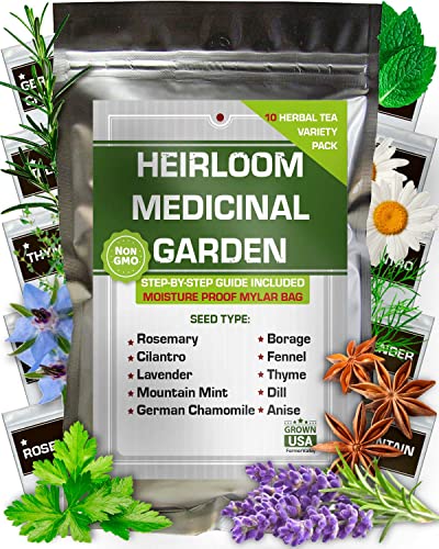 10 Medicinal Herb Seed Pack - Grow Your Own Tea and Spices