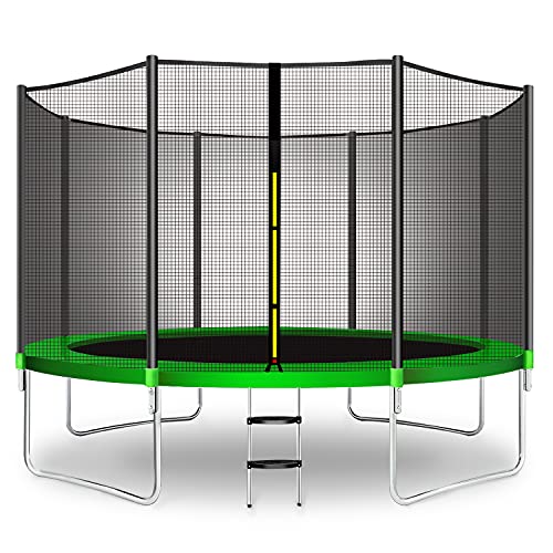 CalmMax 12FT Jump Recreational Trampoline with Enclosure Net