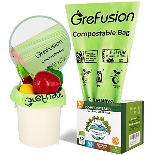 GreFusion Compostable Bags for Kitchen Compost Bin