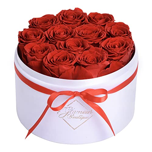 GLAMOUR BOUTIQUE Forever Flowers Round Velvet Gift Box