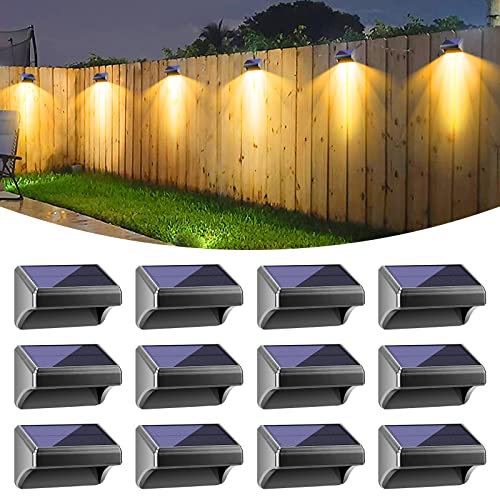 Bridika Solar Fence Lights - Outdoor Waterproof LED Lights