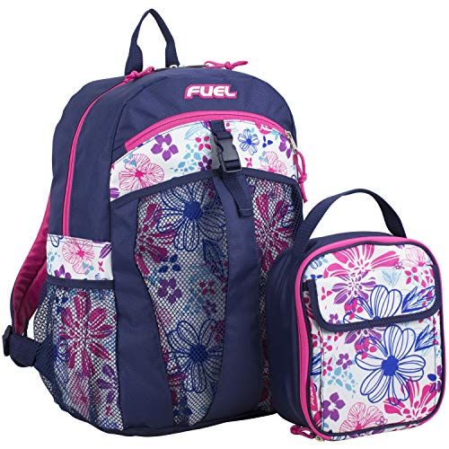 FUEL Backpack with Lunch Box Combo – Periwinkle Flowers