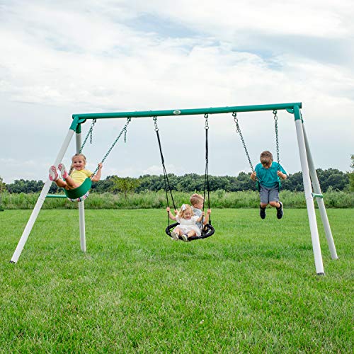 Little Brutus Heavy-Duty Metal A-Frame Swing Set