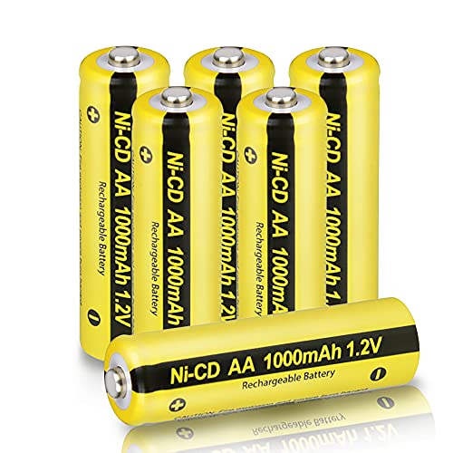 AA Rechargeable Battery 1.2V NICD 1000mAH Batteries for Garden Landscaping Solar Lights