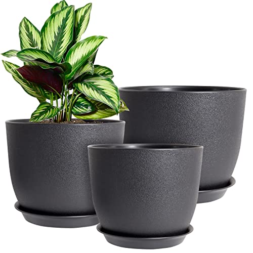 Modern Decorative Plastic Planters with Drainage Holes