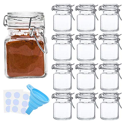 Premium Quality Spice Jars with Airtight Hinged Lid