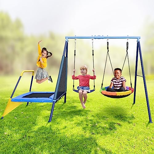 JYGOPLA 440lbs Kids Swing Set for Backyard