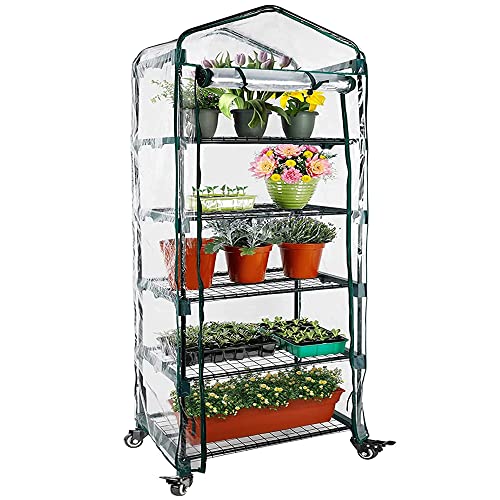 5-Tier Mini Greenhouse with Wheels