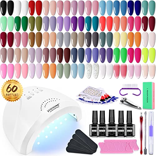 Comprehensive Gel Nail Polish Kit with Smart Nail Lamp and Manicure Tools