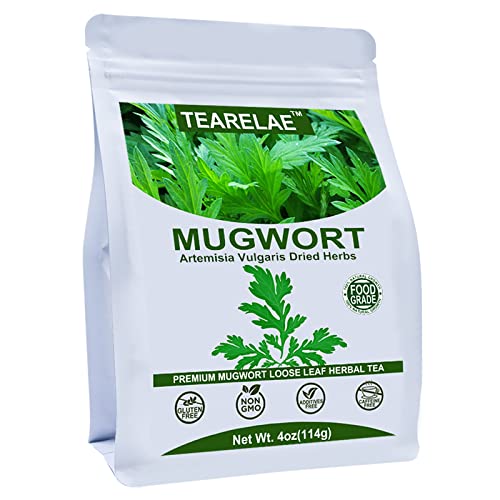 TEARELAE Natural Mugwort Herb Dried Leaves - 4oz/114g