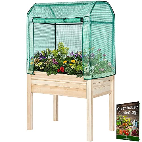Backyard Expressions Elevated Gardening Bed with Green House Cover