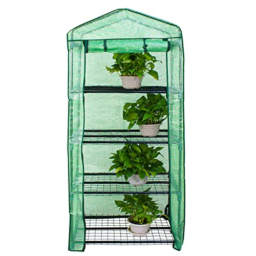 Portable 4-Tier Mini Greenhouse for Indoor/Outdoor Gardening