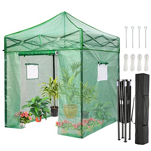 FAREXON Heavy Duty Walk-in Greenhouse with Zip Door & 2 Side Windows