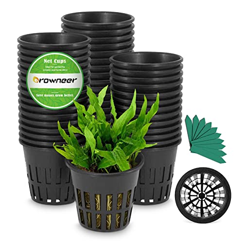 GROWNEER 50 Packs Net Cups for Hydroponics Garden