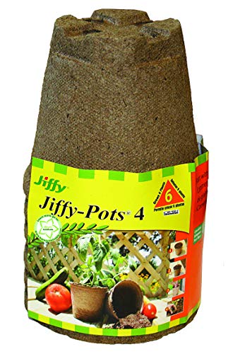 Jiffy-Pots 4" Biodegradable Peat Pots, 6 Pack