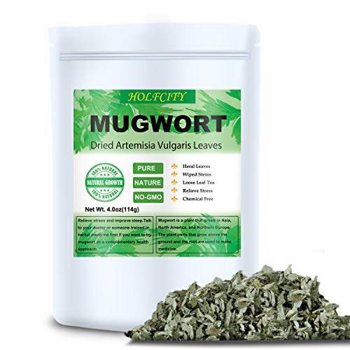 Dried Mugwort Leaves, 4oz - Natural Artemisia Vulgaris Herb Loose Leaves